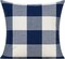 Outdoor Blue Throw Pillow Covers 18x18 Set of 2 Buffalo Plaids Check Summer Front Porch Decorative Gingham Cushion Cases Home Decor Farmhouse for Patio Furniture Couch Bed Sofa,Navy Blue White